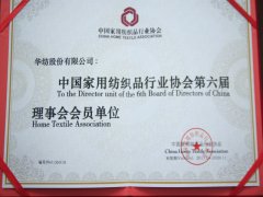 公司当选中国家纺协会第六届理事会会员单位